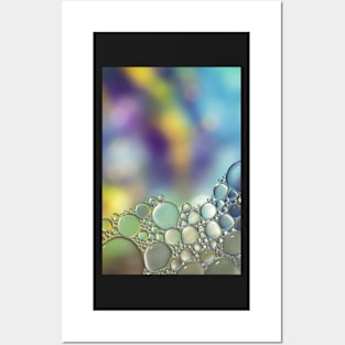 Colorful blurry background, ornament made of soft clear bubbles Posters and Art